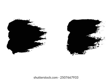 Paint brush stroke set, grungy ink brush stroke, colorful dirty brush strokes