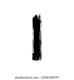 Paint Brush or Brush Stroke Silhouette, can use for template, lay out, background, art illustration,  advertisement space, or graphic design element. Vector Illustration
