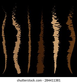 Paint brush strokes collection. Brown. Toolbox


