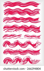 Paint brush strokes collection. Set of vector paint brush strokes. Colorful design elements. EPS10 vector elements isolated on white. 