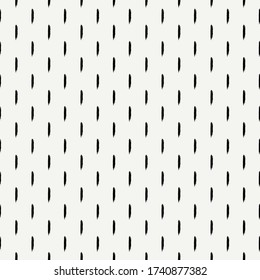 Paint brush strokes seamless pattern. Freehand grunge design background. Dash line motif modern minimal ornament. Trendy handdrawn doodle geometric print. Artistic hand drawn abstract vector wallpaper
