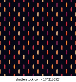 Paint brush strokes seamless pattern. Freehand grunge design background. Dash line motif modern minimal ornament. Trendy handdrawn doodle geometric print. Artistic hand drawn abstract vector wallpaper