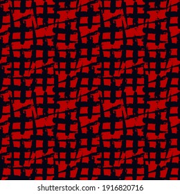 Paint brush strokes seamless pattern. Freehand grunge design background. Crosses motif modern minimal ornament. Trendy handdrawn doodle geometric print. Artistic hand drawn abstract vector wallpaper