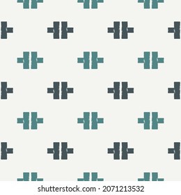 Die Pinselstriche sind nahtlos. Freehand Design Hintergrund. Crosses motif moderne minimalistische Ornament. Trendy handgezeichnet doodle geometrische Druck. Künstlerisch gezeichnete abstrakte Vektorhintergrund
