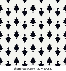 Pintar pinceladas de pincel es un patrón sin fisuras. Motivo de flecha moderno adorno mínimo. Fondo de diseño de mano libre. Impresión geométrica simple a mano. Papel mural abstracto de vector dibujado a mano artificial
