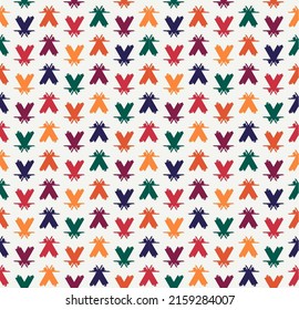 Paint brush strokes seamless pattern. Freehand design background. Arrow motif modern minimal ornament. Trendy handdrawn doodle geometric print. Artistic hand drawn abstract vector wallpaper