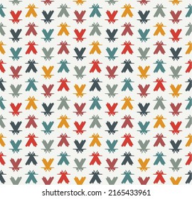 Pintar pinceladas de pincel es un patrón sin fisuras. Fondo de diseño de mano libre. Motivo de flecha moderno adorno mínimo. Impresión geométrica de doodle a mano de moda. Papel mural abstracto de vector dibujado a mano artificial