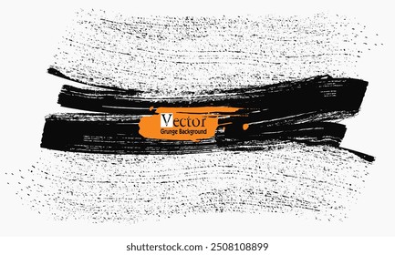 pinceladas de pintura, pinceladas texturizadas, pinceladas negras aisladas. Pinceladas de fondo grunge. Textura de trazo de pincel de Vector. Tinta negra, salpicaduras de pintura, pintura negra Vector, 