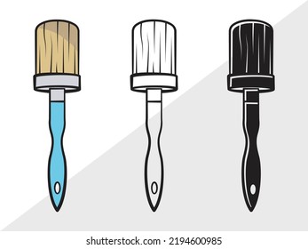 Paint Brush SVG Printable Vector Illustration