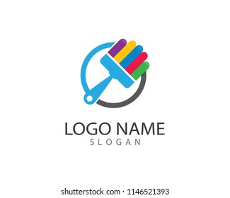 Paint brush symbol illustration