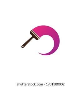 Paint brush symbol illustration vector template