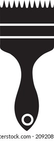 Paint brush symbol sign line icon on background.eps