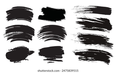 paint brush templates grunge dark black sketch.