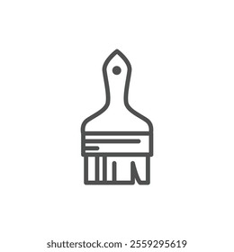 Paint brush thin outline icon vector design good for web or mobile app
