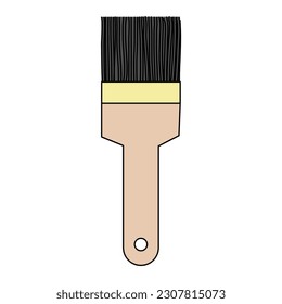Icono de herramienta Pincel, vector estilo garabato