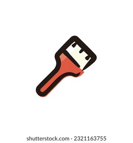 Paint brush - Tool icon (Hand-drawn line, colored version)