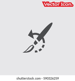 Paint brush Tool icon isolated sign symbol and flat style for app, web and digital design. Vector illustration.