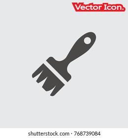 Paint brush Tool icon isolated sign symbol and flat style for app, web and digital design. Vector illustration.