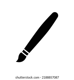 Paint brush tool icon. icon related to school supplies, education. glyph icon style, solid. Simple design editable