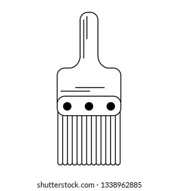 Paint brush tool isolated in black and white