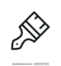 Paint brush tool isolated icon set, paintbrush vector symbol with editable stroke