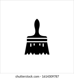 Paint Brush Tool Isolated On White Background In Vector Icon Solid Eps10
