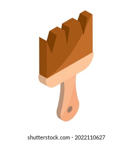 paint brush tool isometric and isolated
