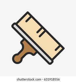 Paint Brush Tool Minimal Flat Line Outline Stroke Icon Pictogram Symbol