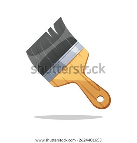 Paint brush tool vector isolated on white background.