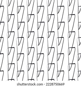 Dibujar adorno de triángulos de pincel. Patrón sin foco. Fondo geométrico dibujado a mano. Fondo de pantalla de formas triangulares. Fondo geométrico. Motivo étnico. Papel digital tribal. Impresión textil. Arte vectorial.