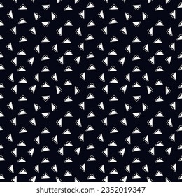 Paint brush triangles ornament. Seamless pattern. Hand drawn geometrical backdrop. Triangular shapes wallpaper. Geometric background. Ethnic motif. Tribal digital paper. Textile print. Vector art.