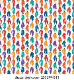 Paint brush triangles ornament. Seamless pattern. Hand drawn geometrical backdrop. Triangular shapes wallpaper. Geometric background. Ethnic motif. Tribal digital paper. Textile print