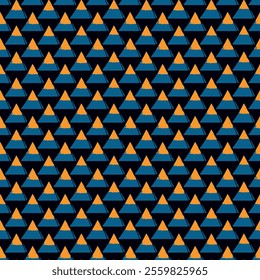Paint brush triangles ornament. Seamless pattern. Hand drawn geometrical backdrop. Triangular shapes wallpaper. Geometric background. Ethnic motif. Tribal digital paper. Textile print. Vector art
