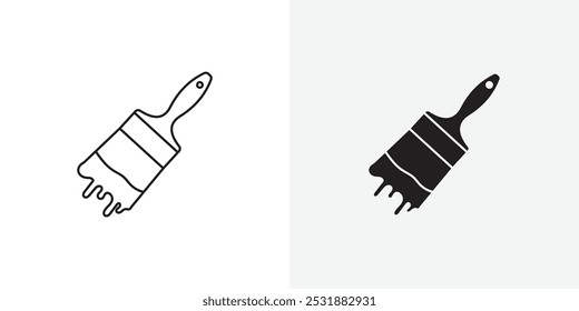 Paint brush vecor icon set. Stock vector illustrator. EPS 10