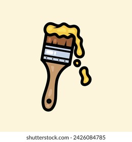 Paint Brush Vector Art Illustration on Isolated Background. World Art Day Vector Illustration on Isolated Background