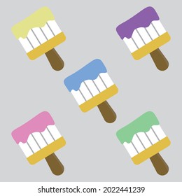 Pinselstrich, Vektorgrafik - Farbpinseldesign - Malwerkzeug - Malerpinsel.