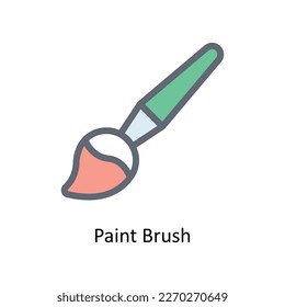 Paint Brush Vector  Fill outline Icons. Simple stock illustration stock