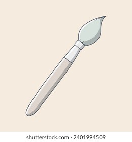 Dibujo plano vectorial de pincel