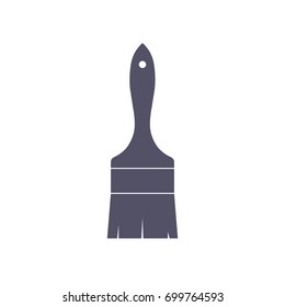 paint brush vector flat illustration on white background