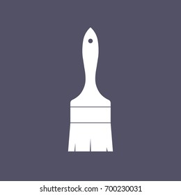 paint brush vector flat illustration on dark blue background
