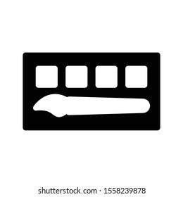 paint brush vector glyph flat icon 