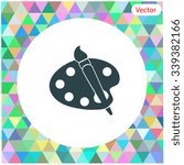 Paint with brush vector icon