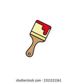 Paint brush vector icon