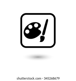 Paint brush - vector icon