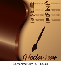 Paint brush vector icon