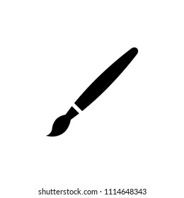 Paint brush vector icon, artist symbol. Simple, flat design for web or mobile app