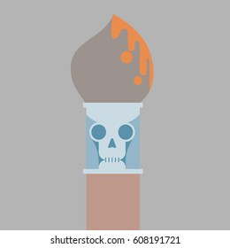 Paint brush vector icon character