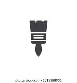 Big paint brush glyph icon Royalty Free Vector Image