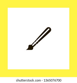 paint brush vector icon. flat design