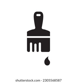 Paint brush vector icon. Paint brush flat sign design. Brush vector symbol pictogram. UX UI icon